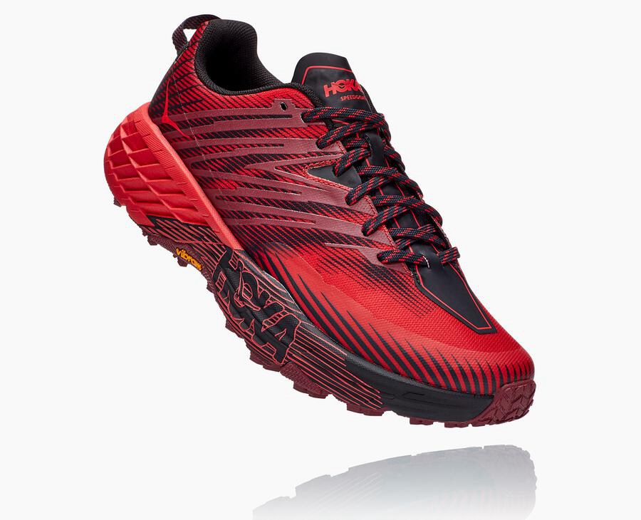 Tenis Trail Hoka One One Masculino Vermelhas - Speedgoat 4 - 016-FHQWNM